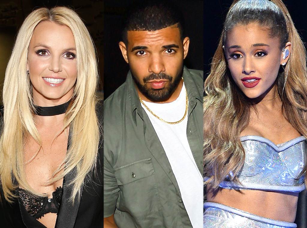Britney Spears, Drake, Ariana Grande