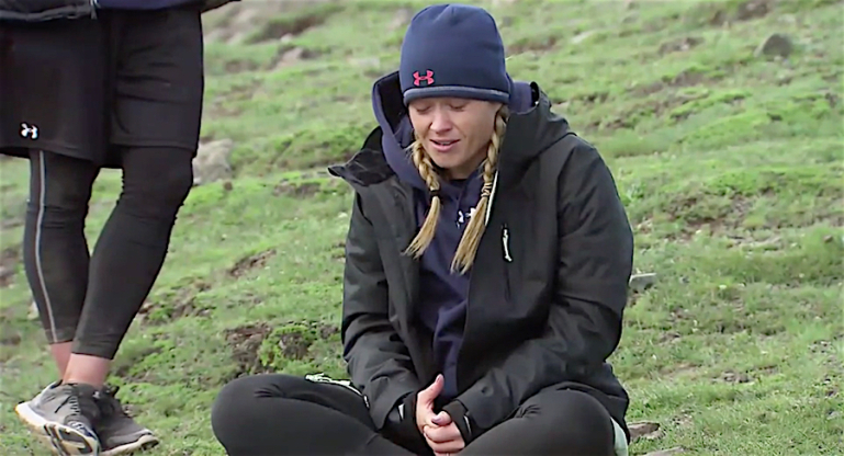 Sarah crying 'The Challenge Rivals III'