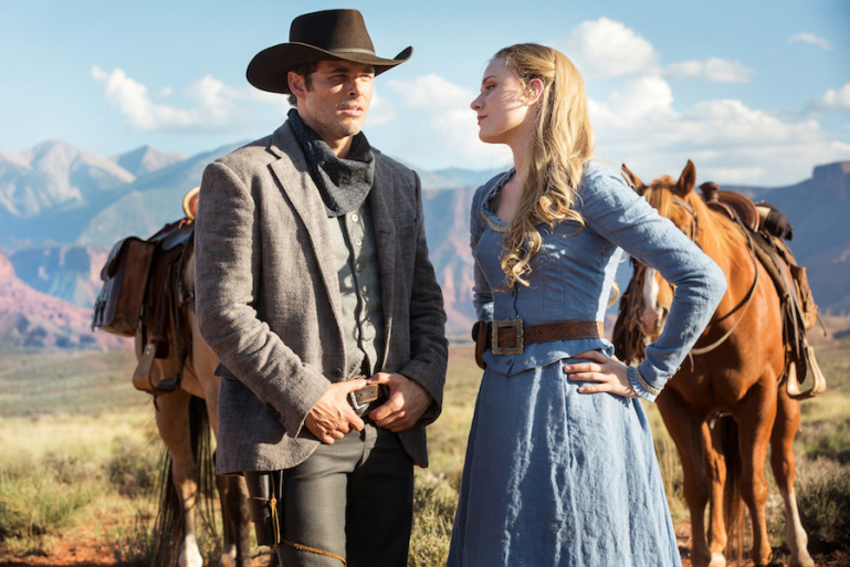 James Marsden and Evan Rachel Wood in "Westworld" SOURCE: HBO