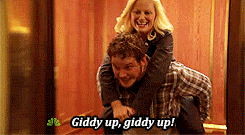 leslie knope piggyback 16 Leslie Knope GIFs to get you through election night