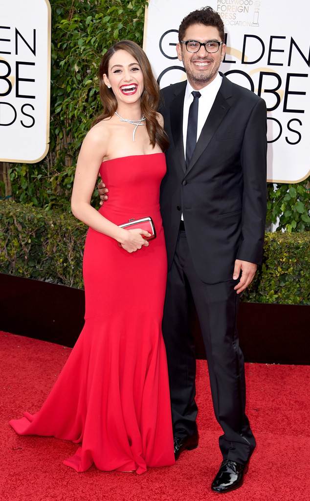 Emmy Rossum, Sam Esmai, Golden Globe Awards Couples