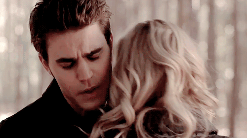 stefan and caroline gif Not even Caroline can save Christmas on the Vampire Diaries fall finale