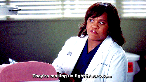fight to survive gif Winter is coming on Greys Anatomy: Bailey replaces Meredith with ... Kepner?