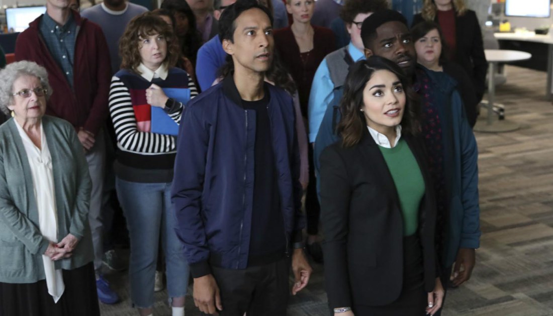 nbc powerless danny pudi vanessa hudgens ron funches NBCs Powerless could take a note from Parks & Rec