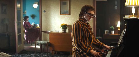 Tarn Egerton as Elton John in Rocketman biopic