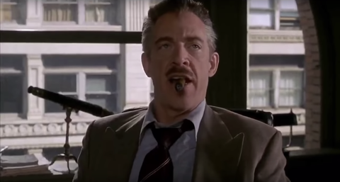 JK Simmons as J Jonah Jameson in Spider-Man