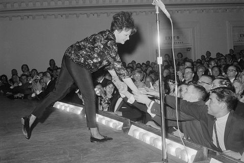 Judy Garland Greeting Fans at Carnegie Hall