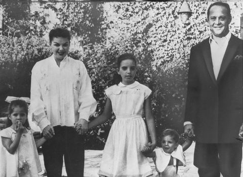 Judy Garland, American singer and actor, 1957.