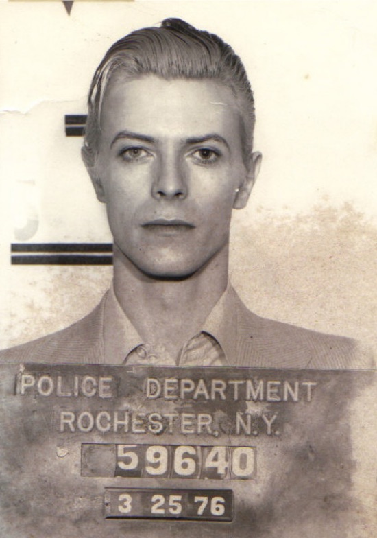 David Bowie mugshot