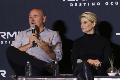 Linda Hamilton and Tim Miller