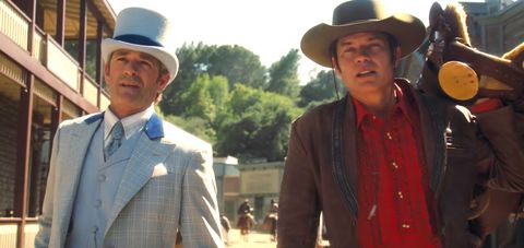Luke Perry and Timothy Olyphant in Once Upon a Time in Hollywood deleted scene