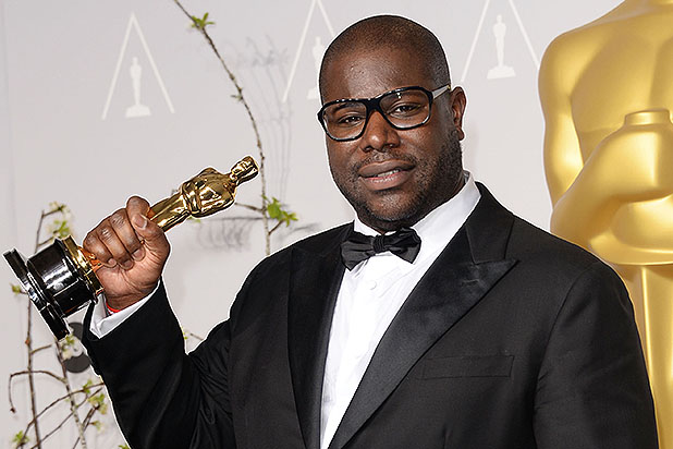 HOLLYWOOD, CA - MARCH 02: Director Steve McQueen, winner of Best Picture for '12 Years a Slave', poses in the press room during the Oscars at Loews Hollywood Hotel on March 2, 2014 in Hollywood, California. (Photo by Jason Merritt/Getty Images
