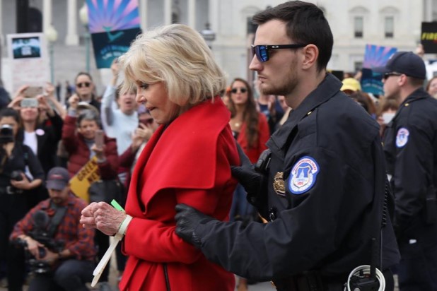 Jane Fonda arrested Fire Drill Fridays