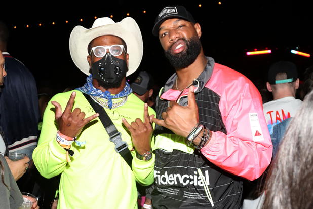 Von Miller and Marcedes Lewis Neon Carnival Coachella