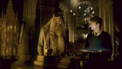 A still of Dumbledore and Harry Potter in Harry Potter and the Half Blood Prince