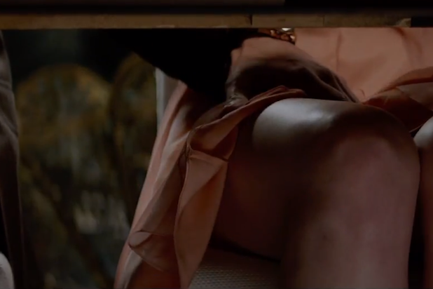 Fifty Shades of Grey Under Table Knee Grab