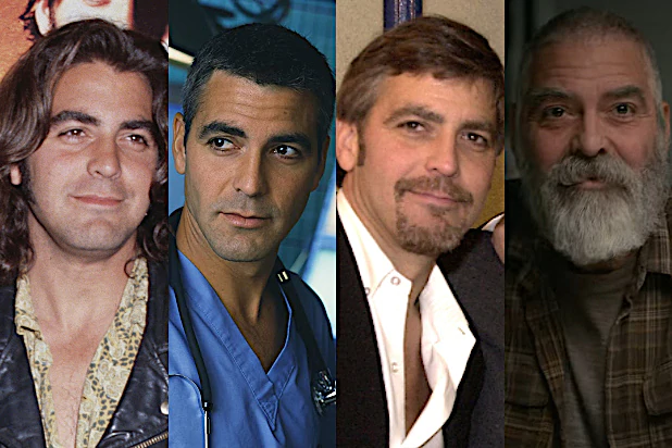 evolution of georger clooney's hair